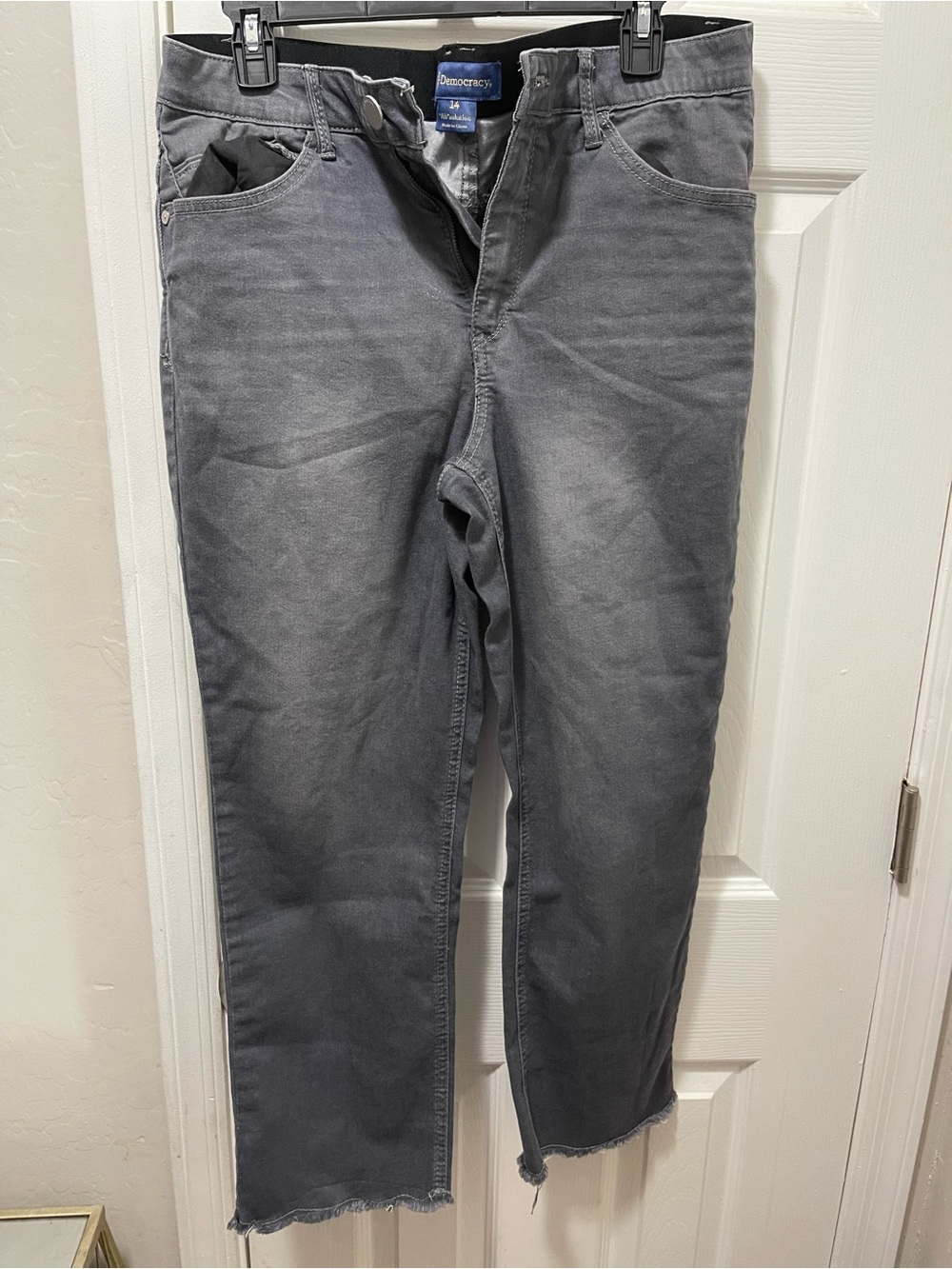 Democracy Charcoal Straight-Leg Jeans